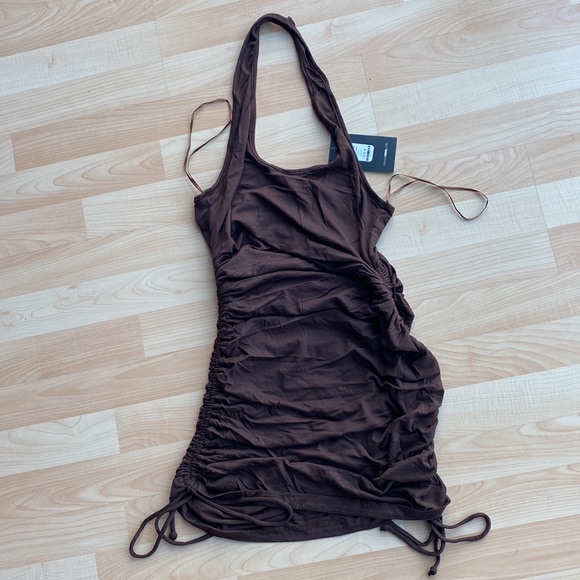 BRAND NEW. NEVER WORN RUSHED HALTER DRESS - Picture 3 of 4